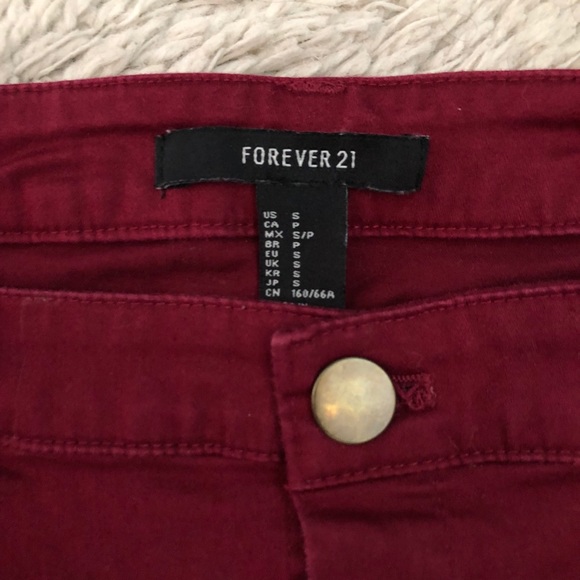Forever 21 Red Button Down Skirt - Picture 2 of 2
